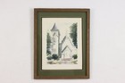 Bayfield Church Vintage Original Watercolor Painting 19.5