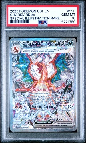 2023 POKEMON OBF EN-OBSIDIAN FLAMES #223 CHARIZARD EX PSA 10