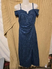 alex evenings dress long cold shoulder