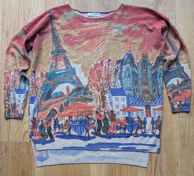 Lulu.com Women's Paris Street Scene Contains Wool/studded Jumper Pullover 14-16