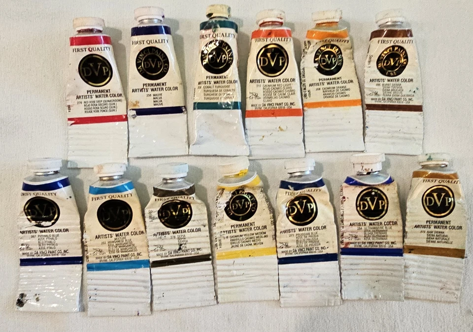 Lote 6 tubos de pintura acuarela DaVinci Artists húmedos 7 secos ver descripción  Foto 3 de 4