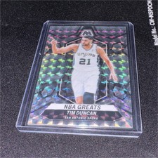 Panini Tim Duncan NBA Greats Prizm Insert #291 San Antonio Spurs Basketball Card