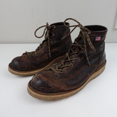 Danner Bull Run 6'' Boots Mens Size 11 Brown Leather Made USA Moc Toe Workwear
