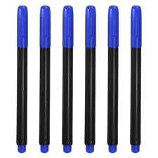 Dark Blue Permanent Fabric Markers for Cloths Coloring Drawing, 6Pack