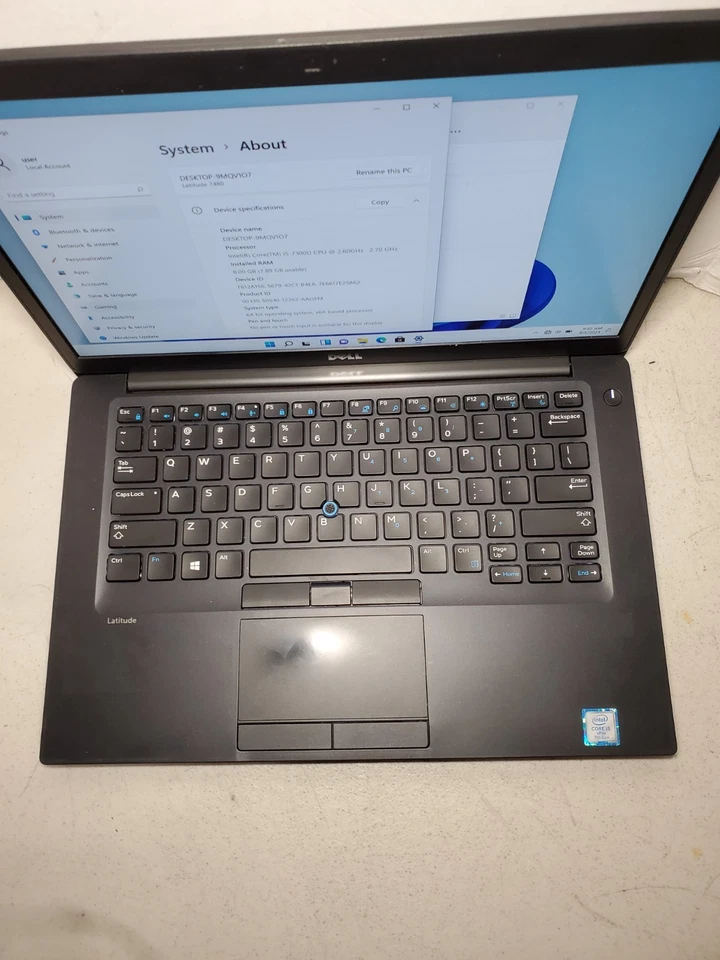 戴尔 Latitude 7480 14 英寸笔记本电脑 i5-7300U 2.6GHz 8GB RAM 128GB 固态硬盘 Win11 #69 — 第 3/4 张图片