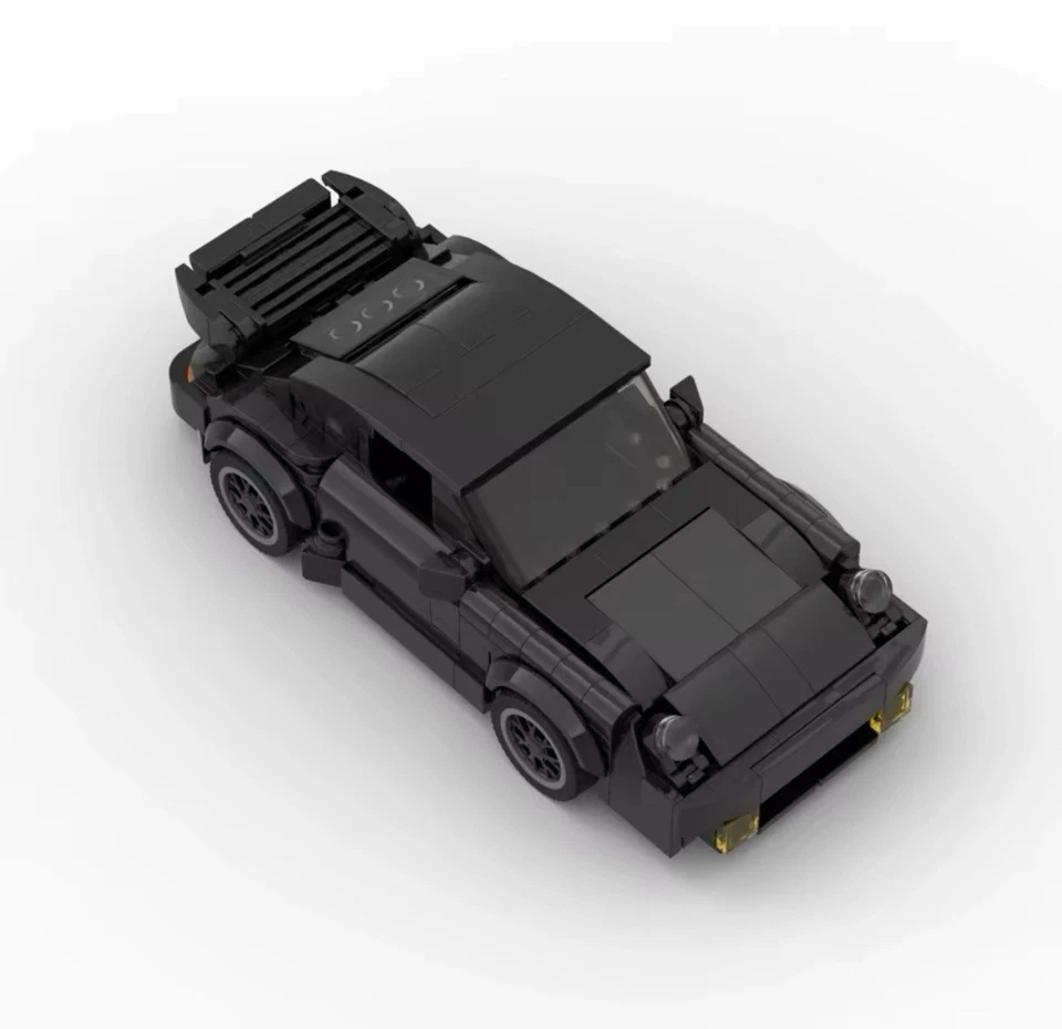 MOC - Porsche 911 Turbo Black Sports Car Racing Building Blocks - Image 3 of 4