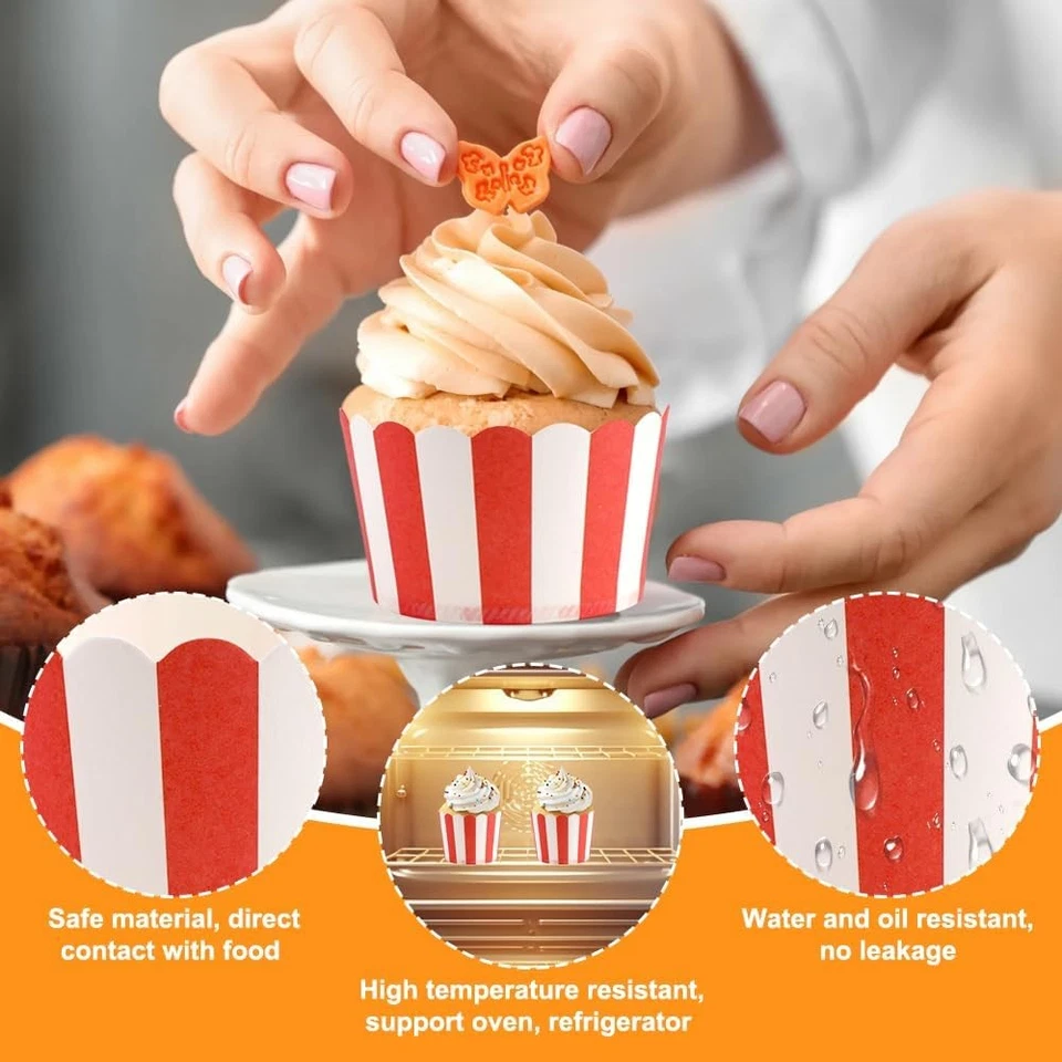 100 Stück Muffinförmchen Papier, 5 X 6 X 4,7 cm Cupcake Wrapper, Mini Cupcake - Bild 3 von 4