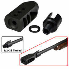 Ruger 1022 Adapter 1/2x28 TPI and Tanker Style Muzzle Brake Combo For .22LR .22