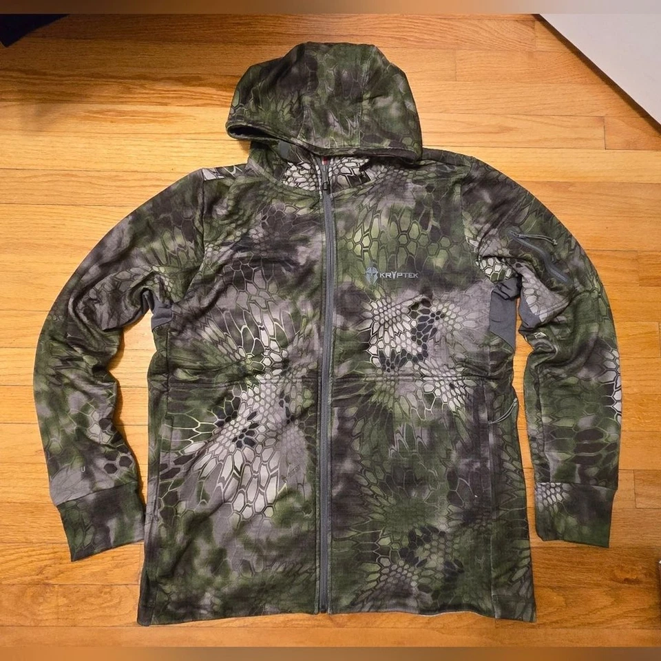 Sudadera con capucha de caza camuflada cremallera completa Kryptek Altitude Collection Arma para hombre Foto 2 de 4
