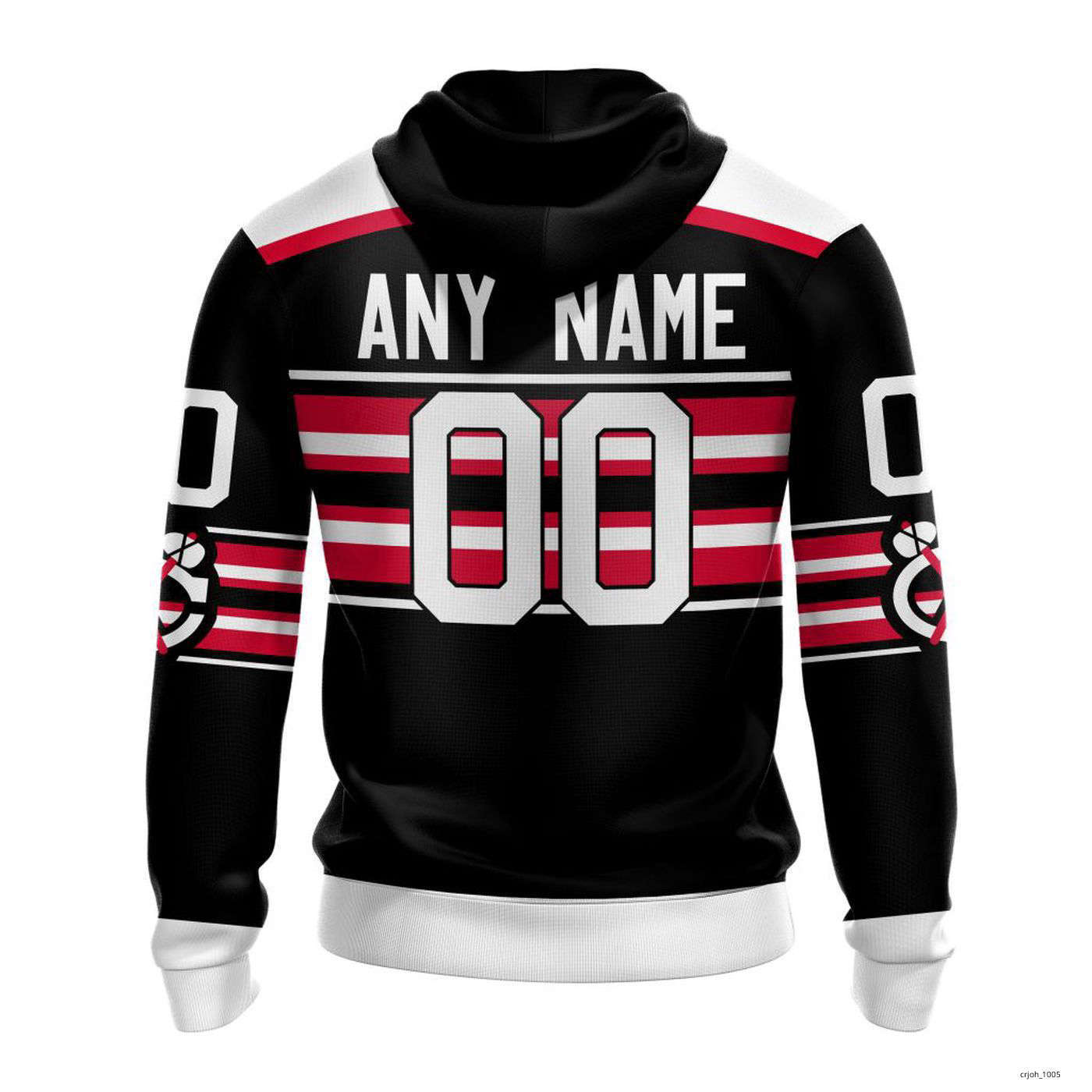  Personalized Chicago Blackhawks Special Bold Design Hoodie Black