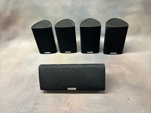 Complete Set Of 5 Polk Audio RM8 Speakers Tested Surround Center & 4 Satellite