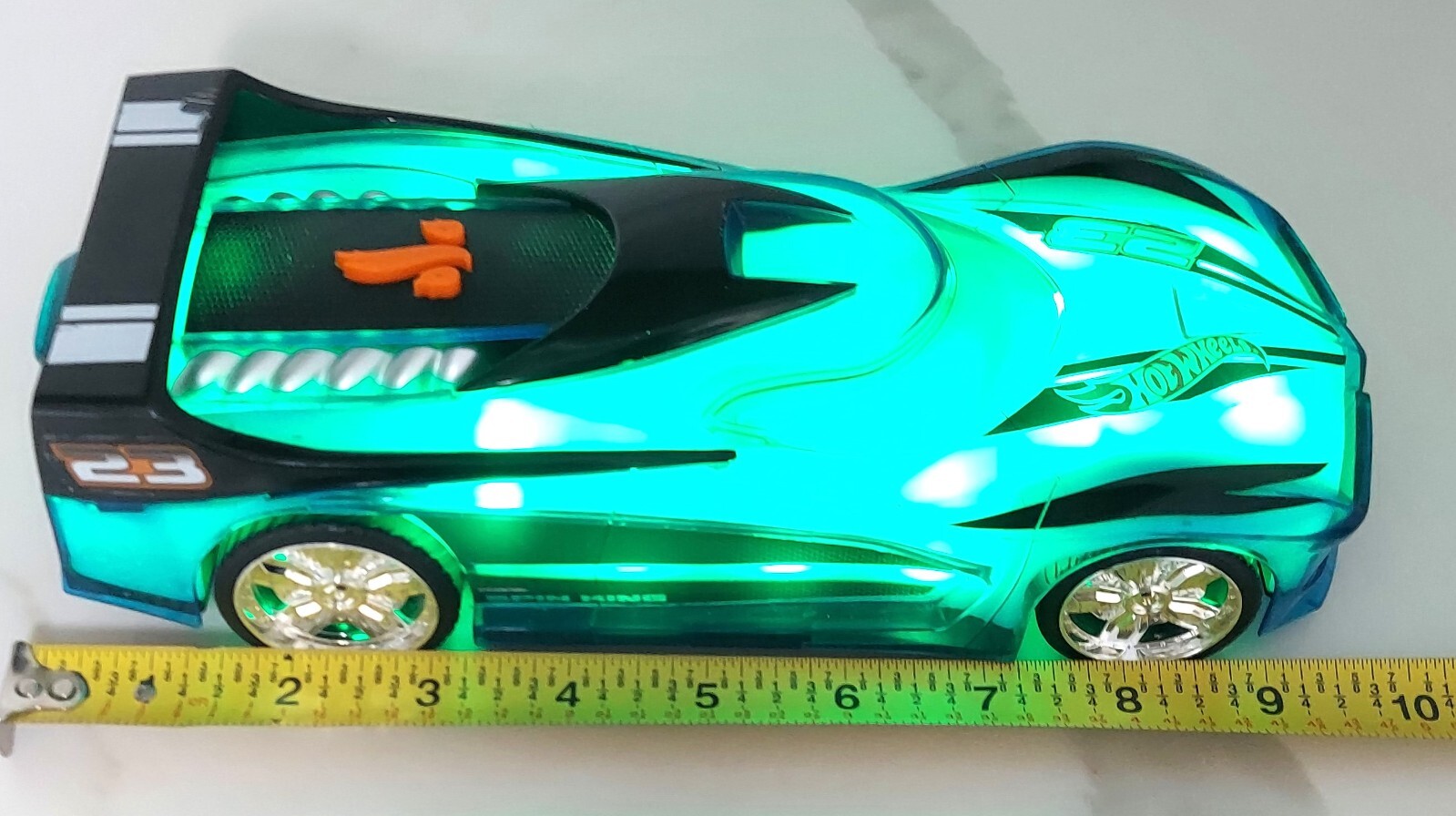 Hot Wheels Toy State Car 10" Racer Lights & Sounds Blue 2014 works