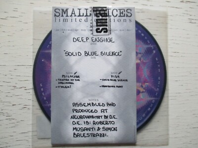 DEEP ENGINE: Solid Blue Silence   PIC-7''-EP - ITA 2003 SMALL VOICES Electro/TAC