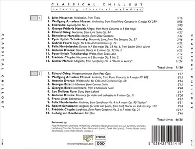 VARIOUS CLASSICAL CHILLOUT: RELAXING CLASSICAL MELODIES NEW CD
