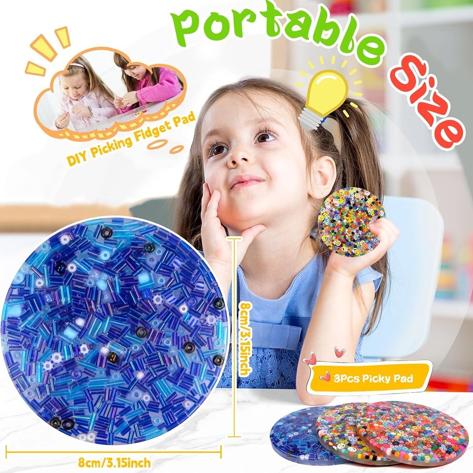 Picking Pad 3Pcs Skin Picking Fidget Toys, Fruits Silicone