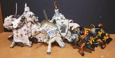3 Vintage PAPO Horses W/Knights 2005 2007