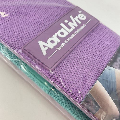AoraLivre Resistance Bands Fabric Workout Loop Bands 3 pk Non Slip Design New - Picture 4 of 5