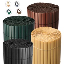 PVC Garden Screening Roll Fence Privacy Border Panel Bamboo Fencing + Cable Tie