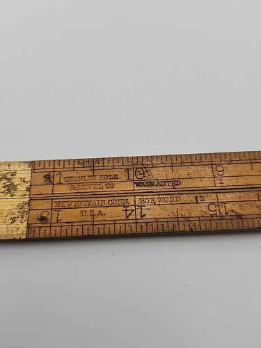 Regla de regla vintage Stanley Nº 63 desplegable - Imagen 5 de 7