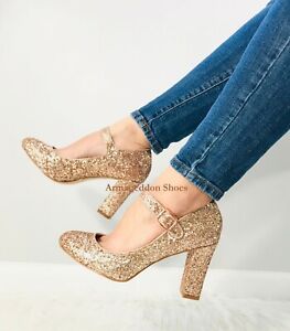 rose gold glitter wedding shoes