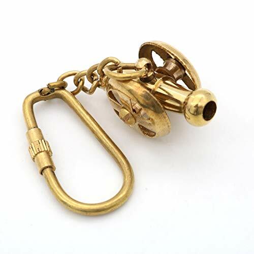 Messing Schlüsselanhänger Kriegsführung Kanone Schlüsselring Halter mit Schraubverschluss Karabiner - 4,5" - Bild 10 von 13