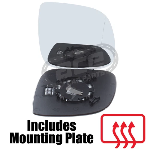 VW Transporter T5 Van 2010-2015 Heated Wide Angle Wing Mirror Glass Drivers Side
