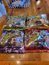 Sqwincher Powder Electrolyte Drink Mix  Makes 2.5 Gallons each Packet 4 flavors