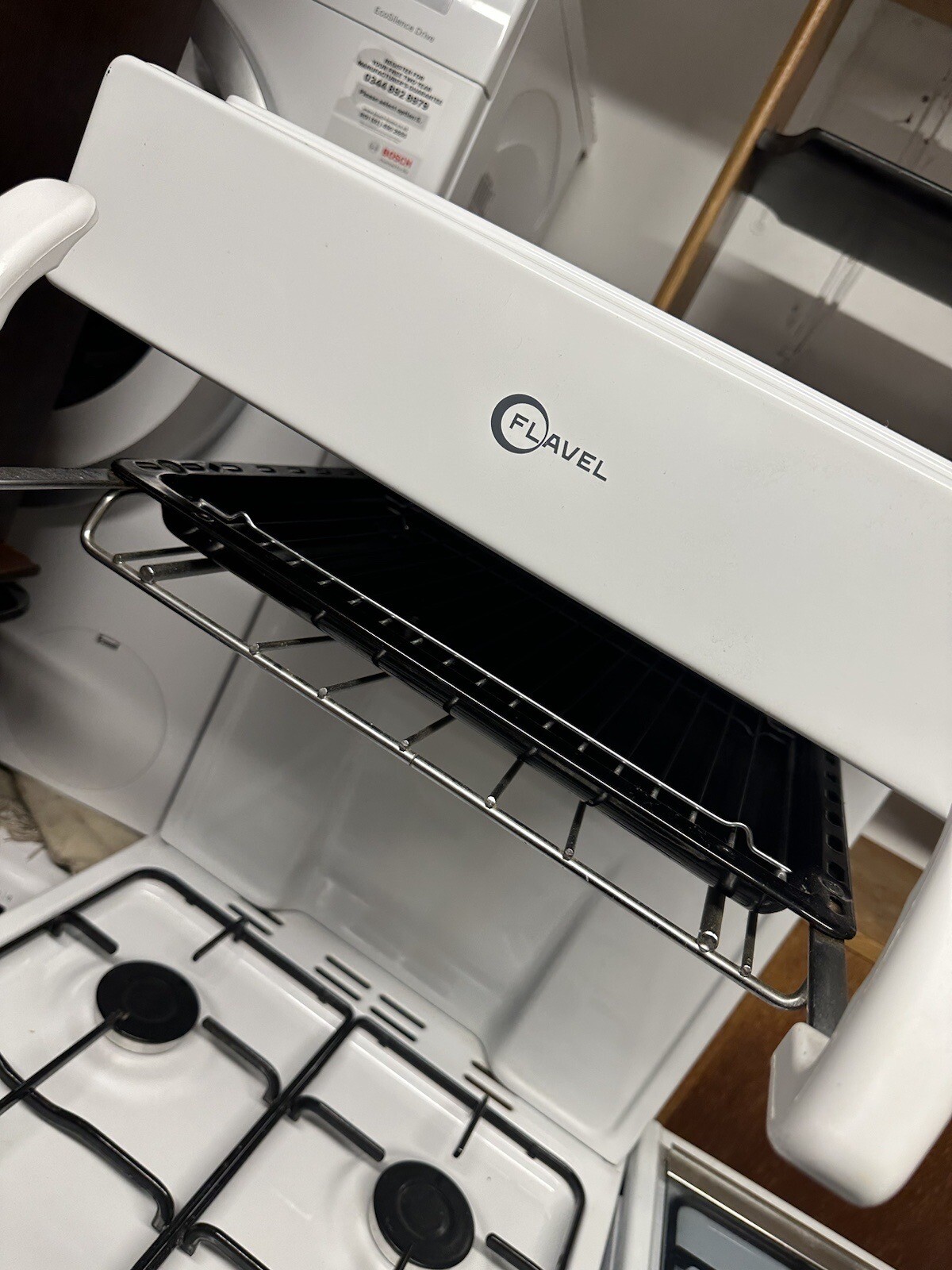 Flavel Freestanding 50cm Gas Cooker With High Level Grill FHLG51W Mint