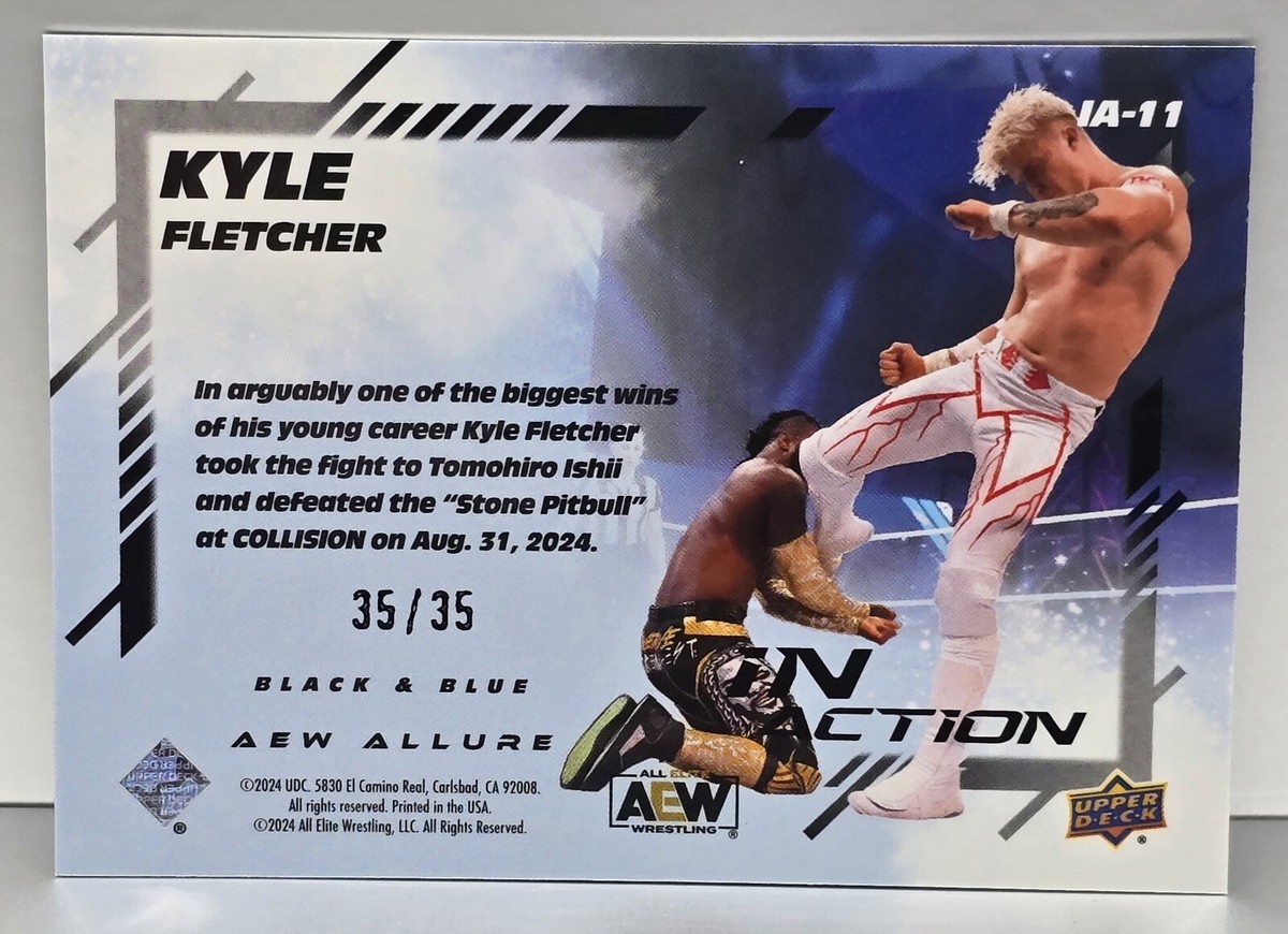 2024 Upper Deck AEW Allure KYLE FLETCHER In Action BLACK