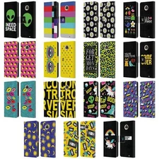 HEAD CASE DESIGNS POP TRENDS LEATHER BOOK WALLET CASE COVER FOR MOTOROLA PHONES