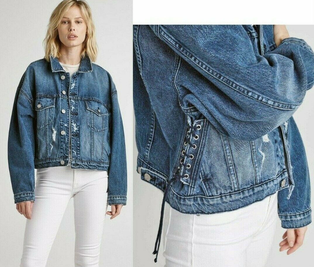 Hudson Rei Lace Up Topaz Wash Distressed Cropped Denim Jeans Hudson Rei Lace Up Topaz Wash Distressed Cropped Denim Jeans