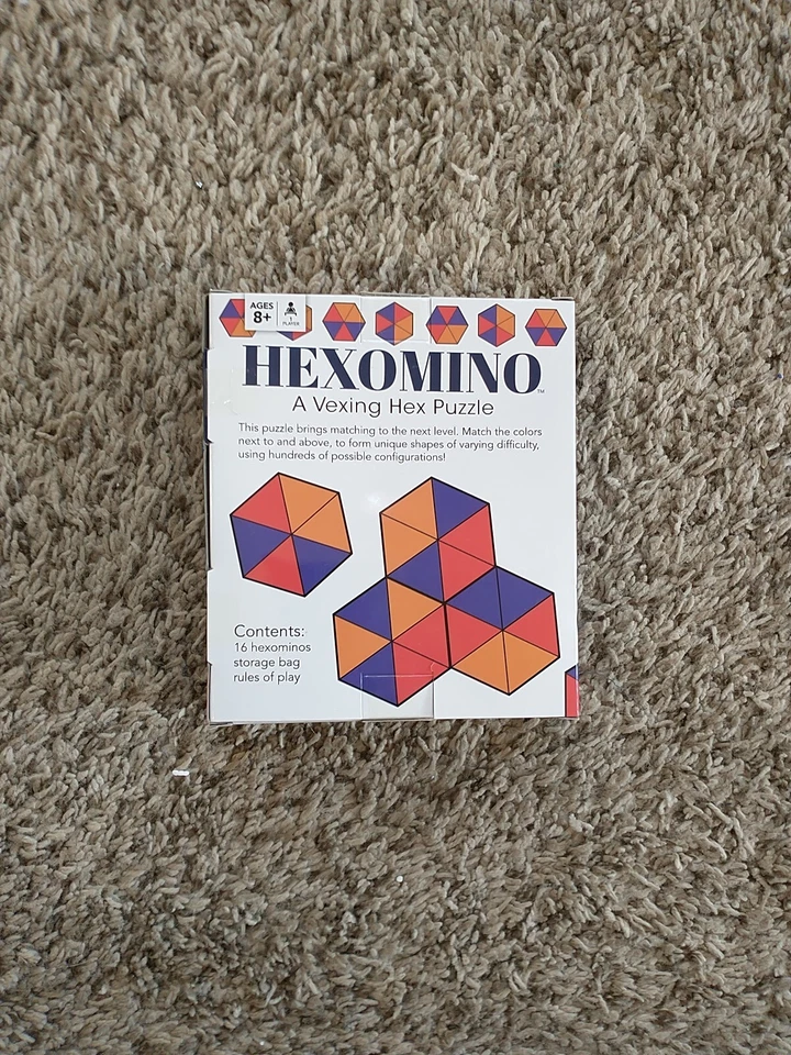 HEXOMINO Brainwright Children Vexing Hex Puzzle 16 Pieces color match game - Image 2 of 2