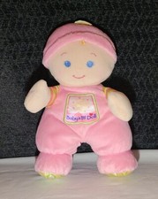 Fisher Price Pink My First Doll Stuffed Plush Baby Rattle Lovey Steam Cleaned