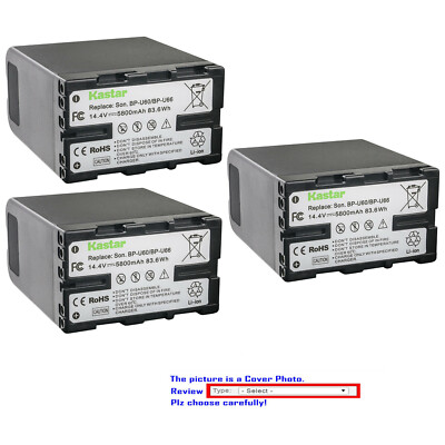 Kastar Replacement Battery for Sony BP-U60 BPU66 BC-U1 & Sony PMW-150P Camcorder