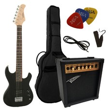 Chitarra elettrica ST4, set giovanile-con custodia+nastro+3xpik/plettri+cavo amplificatore GW15!n