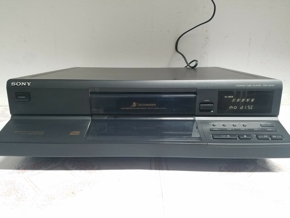 Sony 5 Disc Compact CD Player Changer CDP-CE105 No Remote | eBay