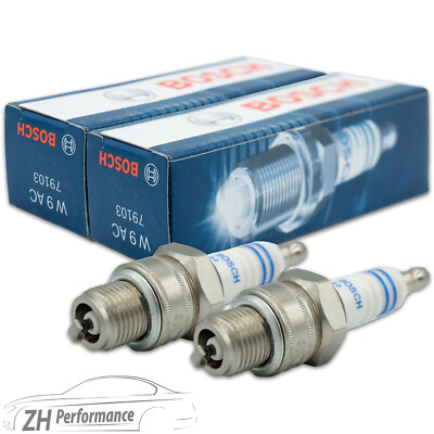 2x BOSCH W9AC Zündkerze 0 241 225 549 für Moskvich 403 407 1.4