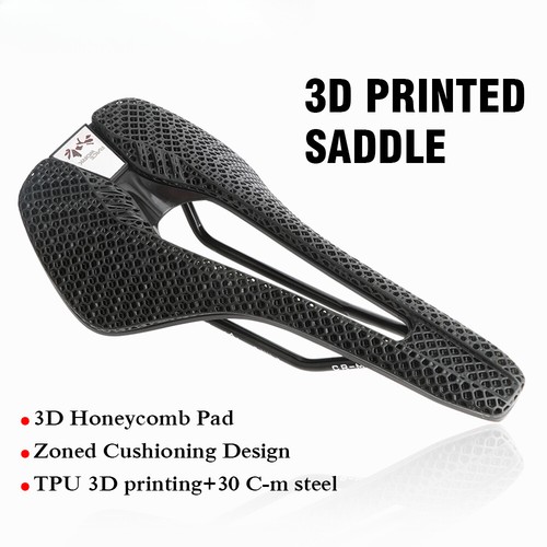3D Printed Saddle Hollow Racing Comfortable Seat MTB Road Bike Honeycomb Cushion