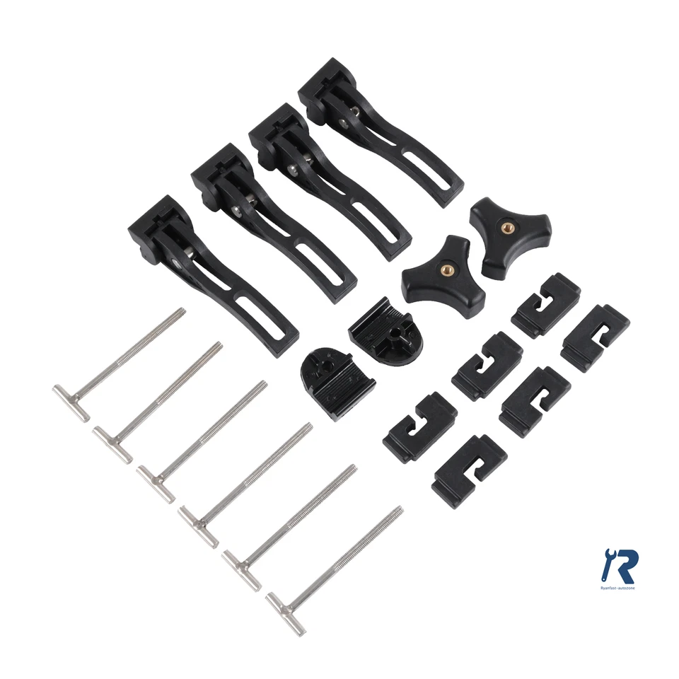 Braçadeira Tonneau Cover compatível com Ford/Chevrolet/Toyota/Nissan/Jeep Hard Tri-Fold  - Imagem 3 de 4