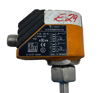 IFM ELECTRONIC SI1000 EFECTOR FLOW MONITOR SENSOR SID10ADBFPKG/US 400mA SCP 