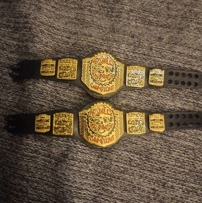 Mattel WWE Elite ECW World Tag Team Championship Title 2 Belt Lot f 1:12 Figures