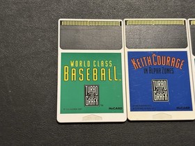 TurboGrafx-16 HuCard Game Cartridge Lot - Keith Courage, World Class Baseball +