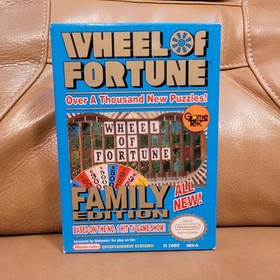 Wheel of Fortune Family Edition Nintendo NES Complete in Box CIB