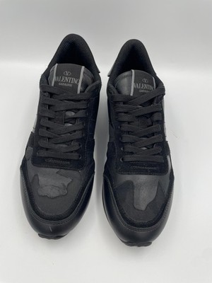 Valentino Garavani Rockrunner Sneakers Black Leather Suede  display picture 1