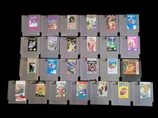 Discounted Nintendo NES Lot Of 25 Games - Barbie, Metroid, Punch Out