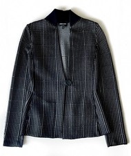 Giorgio Armani Knit Stretch Jacquard Timeless Jacket Blazer Sz 40 Small