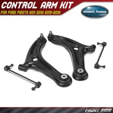 4x Front Control Arm and Ball Joint Assembly Sway Bar Link for Ford Fiesta 11-19