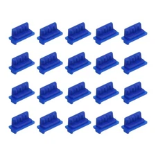 0.6 Inch USB Type A Dust Plug, 20 Pcs Anti Dust Plug Cover Female End, Blue