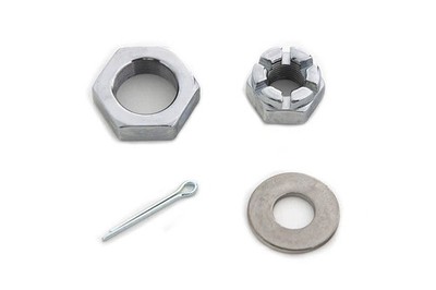 V-Twin  Chrome Front Axle Nut Kit 8162-3T
