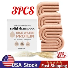 3X Kitsch Rice Water Shampoo Bar - Dry Hair Solid Shampoo&Soap Bar for Hair Care